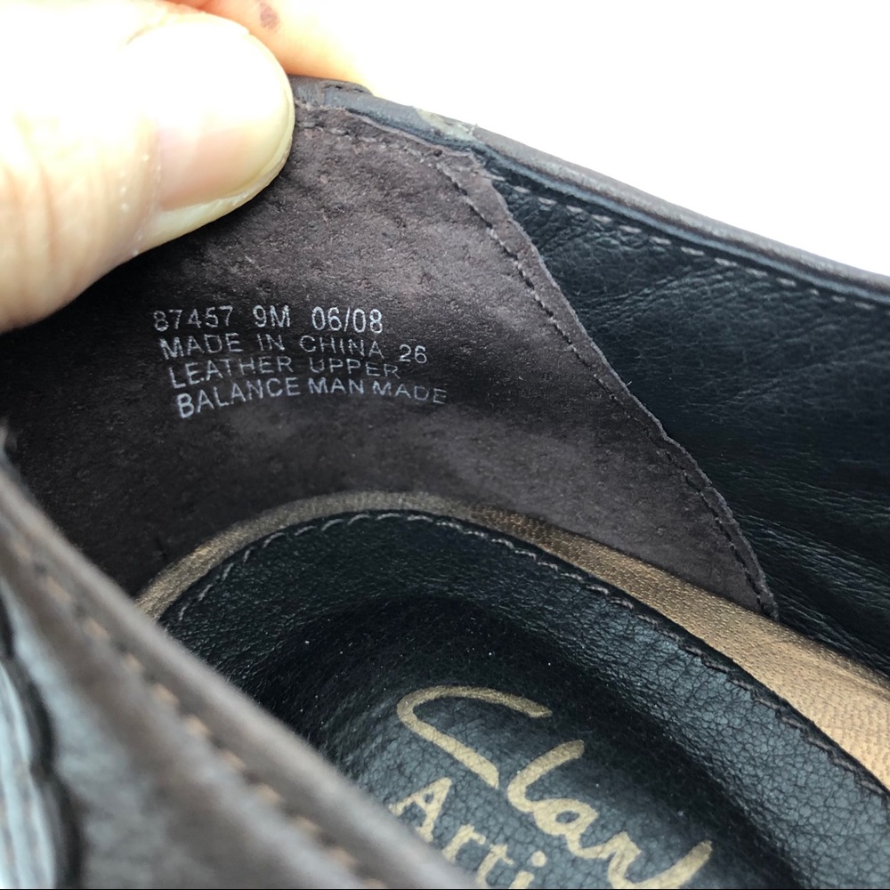 Clarks Brown Leather Heels - Picture 11 of 16